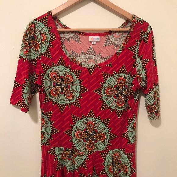 Unique red, jersey dress - Picture 3 of 7